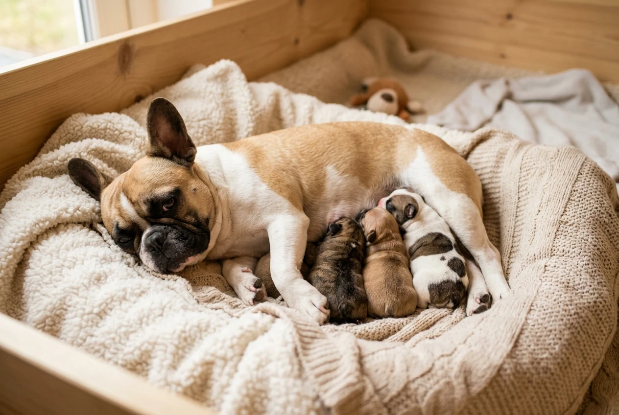 ¿Cuántos Cachorros Puede Tener un Bulldog Francés? Guía de Camadas, Gestación y Parto 2026
