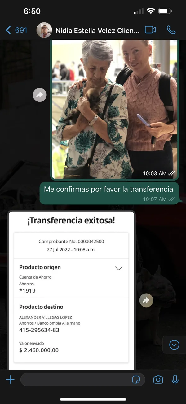 Comprobante de transferencia