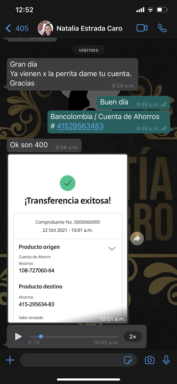 Comprobante de transferencia