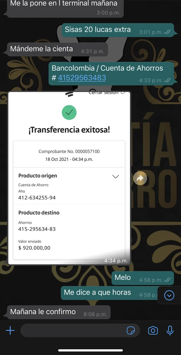 Comprobante de transferencia